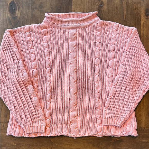 Vintage Woolrich Pink Cable Knit Sweater - Picture 1 of 5